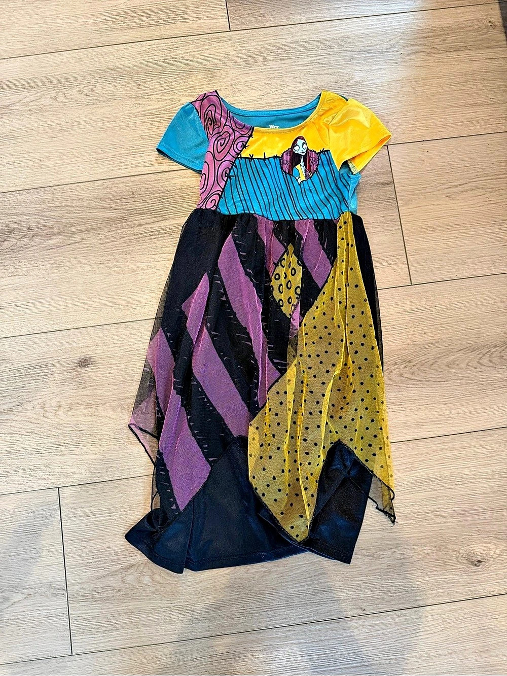 Disney The Nightmare Before Christmas Sally nightgown Black & Blue Girls 6